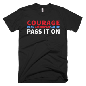 Courage: Short sleeve black t-shirt