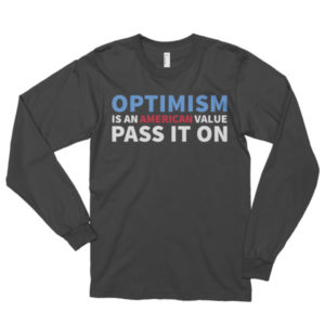 Optimism: Long sleeve black t-shirt